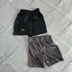 🔥5 FOR $25🔥2 Pair Bundle 12M Baby Boy Shorts Under Armour & Jumping Beans